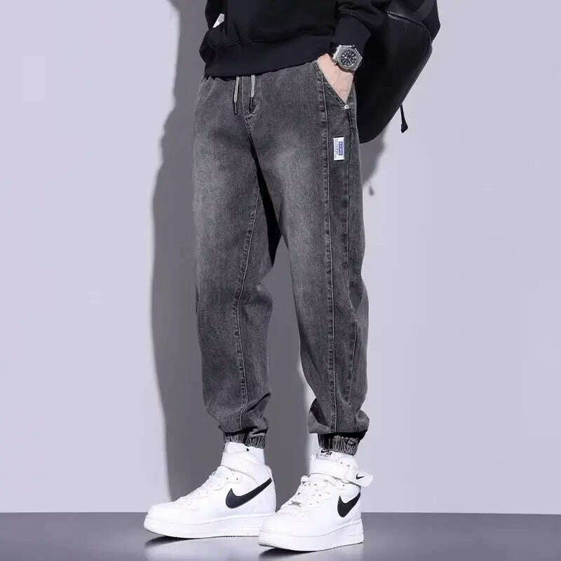 KIMLUD, High quality Fashion Men's Cargo pants Hip Hop Trend Streetwear Jogging Pants Men Casual Elastic Waist Men Clothing Trousers, 560 Gray / Asian size 3XL, KIMLUD APPAREL - Womens Clothes