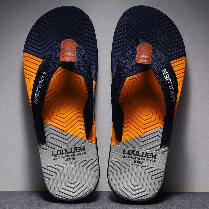 High Quality Hot Sale Men Flip Flops Summer Beach Flip Flops Men Fashion Breathable Casual Beach Men Slippers Summer Outdoor - KIMLUD