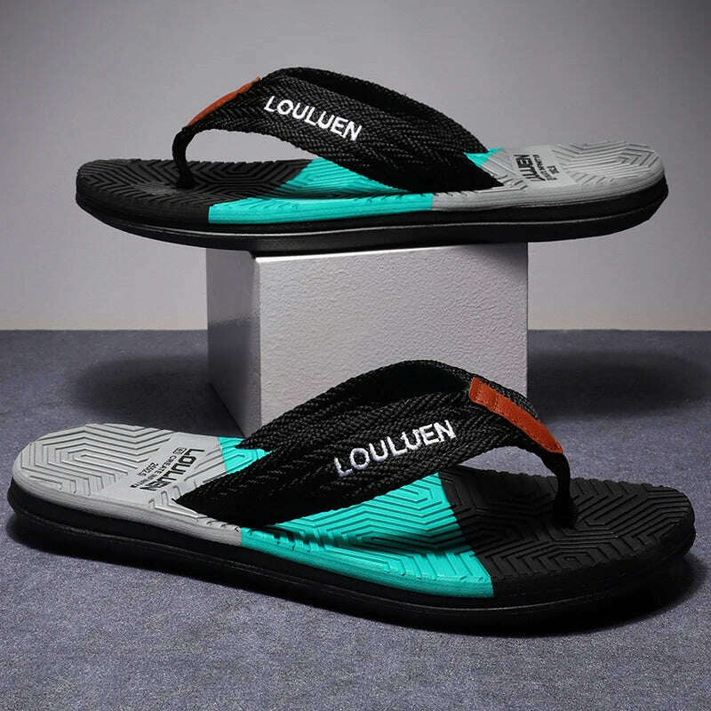 KIMLUD, High Quality Hot Sale Men Flip Flops Summer Beach Flip Flops Men Fashion Breathable Casual Beach Men Slippers Summer Outdoor, KIMLUD Womens Clothes