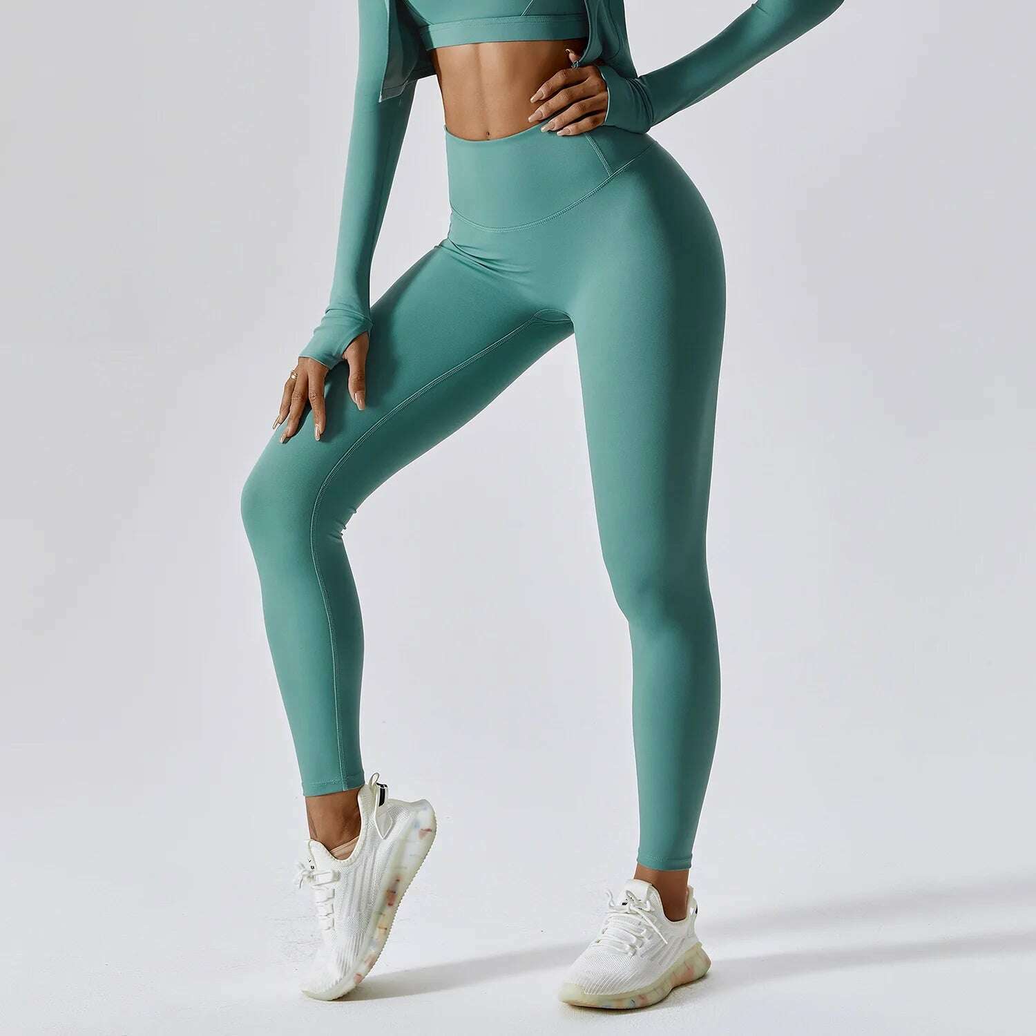 KIMLUD, High Waist Yoga Pants Tummy Control Gym Leggings Sport Fitness Seamless Female Legging Workout Clothes For Women Athletic Wear, Green / XL, KIMLUD APPAREL - Womens Clothes