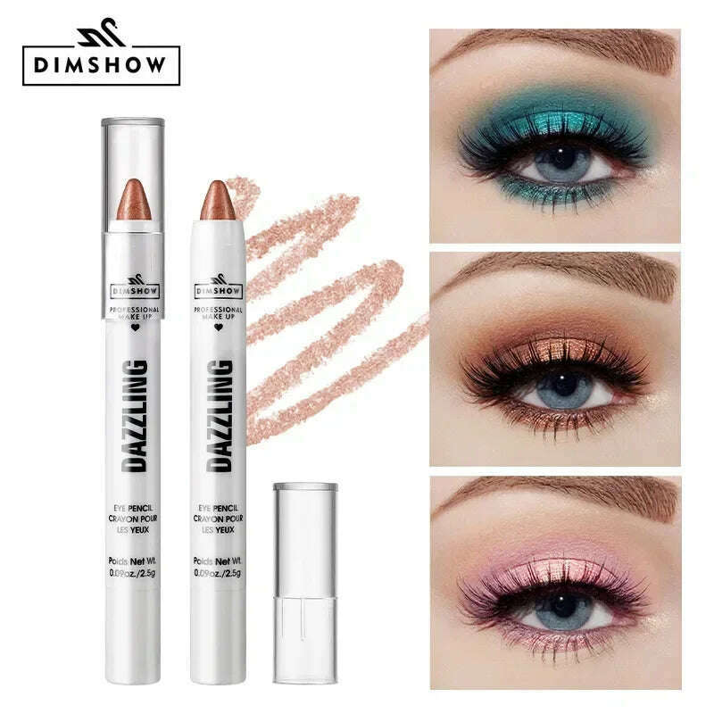 KIMLUD, Highlighter Eyeshadow Pencil Waterproof Glitter Matte Nude Eye Shadow Lying Silkworm Makeup Pigment Cosmetics White Eyeliner Pen, KIMLUD Womens Clothes