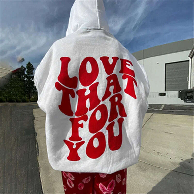 KIMLUD, Hoodie Women 2022 Words On Back Hoodie Graphic Hoodie Harajuku Sweatshirts Women Autumn Winter Sweatshirt Coat Y2K Top, KIMLUD Womens Clothes