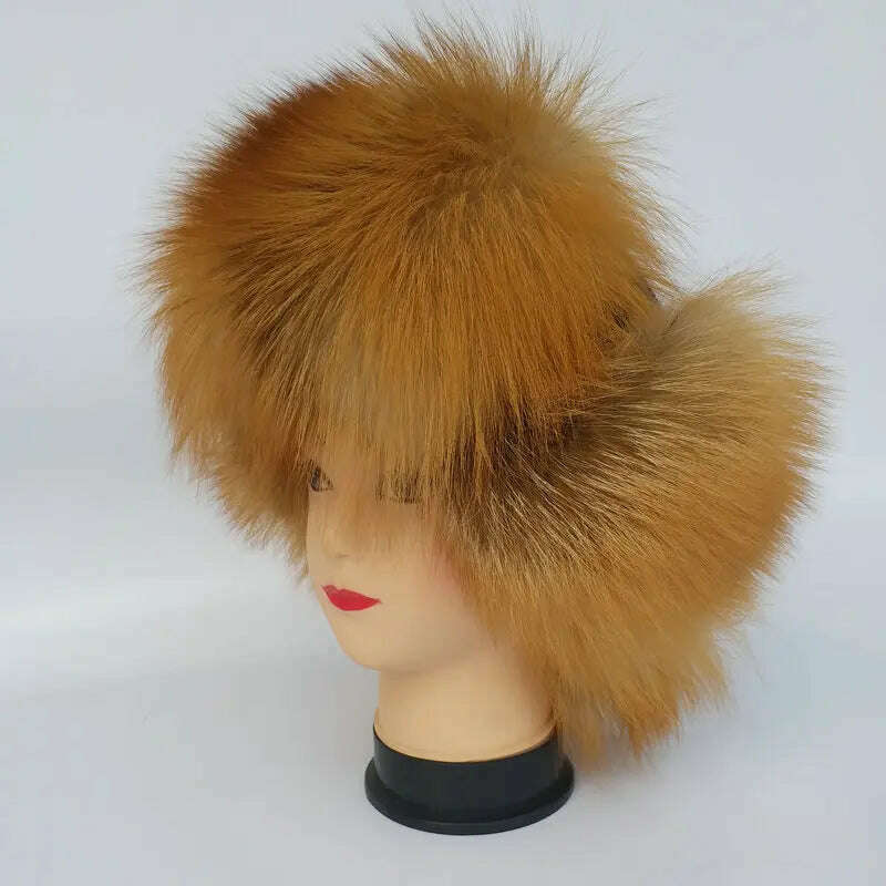 Hot high-end luxury fur hat Men's fox fur hat Lei Feng cap ear cap fur necessary hat Real fur hat 100% Sheepskin top fox hat - KIMLUD