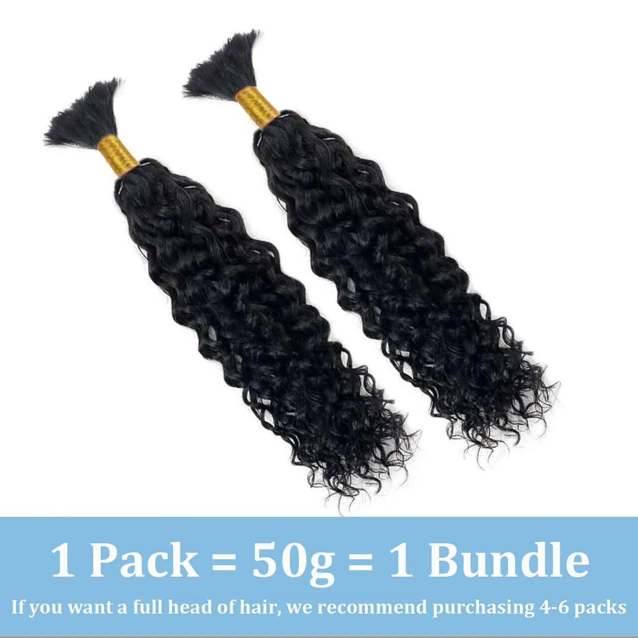 KIMLUD, Human Braiding Hair Deep Wave Curly Bulk Human Hair 100g No Weft Human Hair Bundles Micro Human Braiding Hair for Boho Braids, KIMLUD Womens Clothes