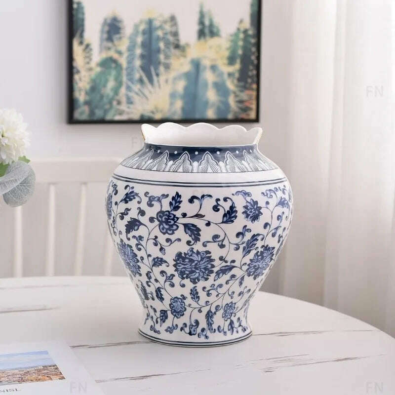 KIMLUD, Italy's Creative High-end Combination of Chinese and Western Vases Living Room Hallway Decoration Exquisite Vase Decorations Art, KIMLUD Womens Clothes