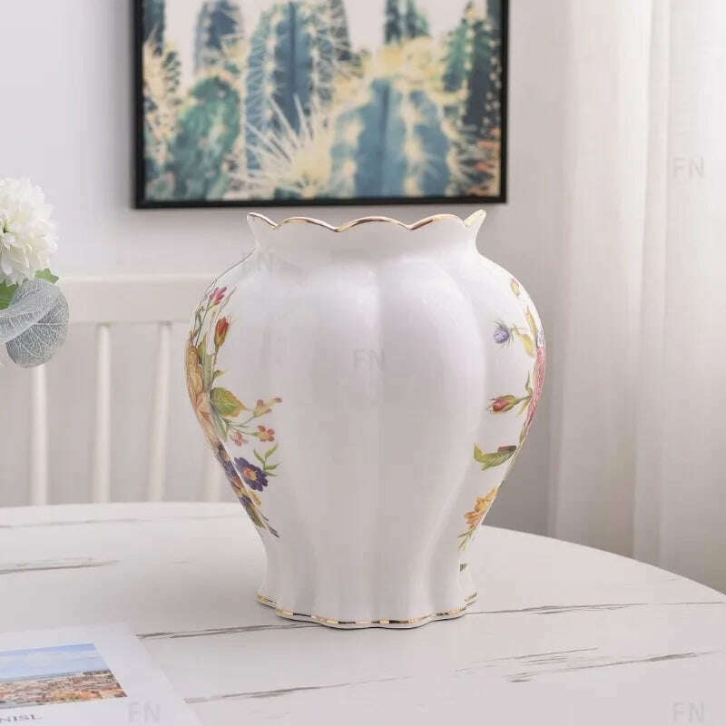 KIMLUD, Italy's Creative High-end Combination of Chinese and Western Vases Living Room Hallway Decoration Exquisite Vase Decorations Art, KIMLUD Womens Clothes