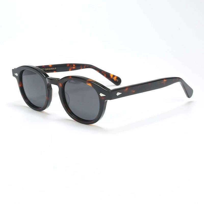 KIMLUD, Johnny Depp Polarized Sunglasses Men Women Luxury Brand Designer Lemtosh Style Sun Glasses For Male Female Oculos, tortoise gray / Size 44mm with box, KIMLUD Womens Clothes