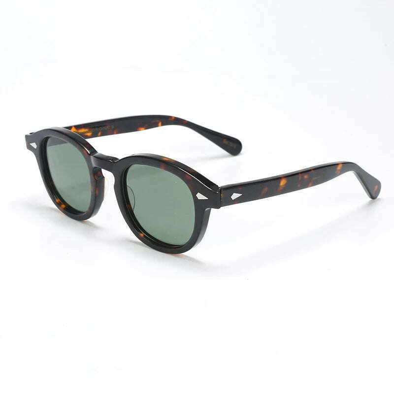 KIMLUD, Johnny Depp Polarized Sunglasses Men Women Luxury Brand Designer Lemtosh Style Sun Glasses For Male Female Oculos, tortoise green / Size 49mm no box, KIMLUD Womens Clothes