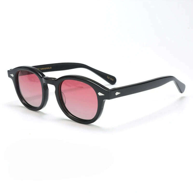 KIMLUD, Johnny Depp Polarized Sunglasses Men Women Luxury Brand Designer Lemtosh Style Sun Glasses For Male Female Oculos, Black-red / Size 44mm with box, KIMLUD Womens Clothes