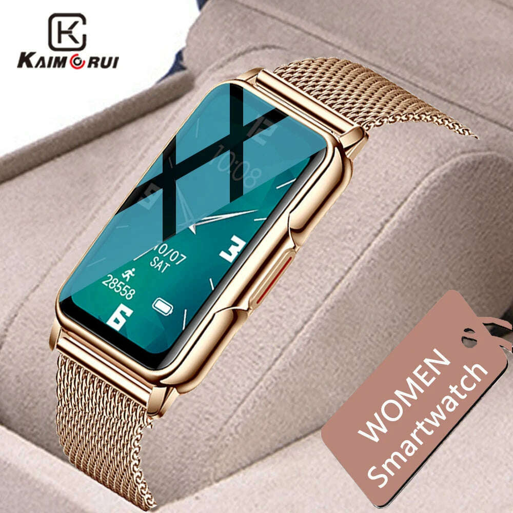 KAIMORUI Ladies Smart Watch Men Women Heart Rate Blood Oxygen Monitor Fitness Tracker Sports Smartwatch For Huawei Xiaomi Phone - KIMLUD