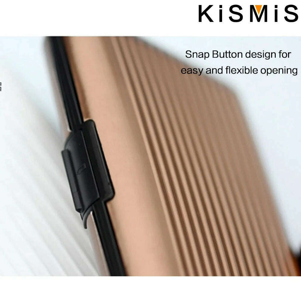 KISMIS RFID Metal Wallet and Business ID Credit Card Women Men Business ID Credit Card,Protector Wallet Card Holder Package Box - KIMLUD