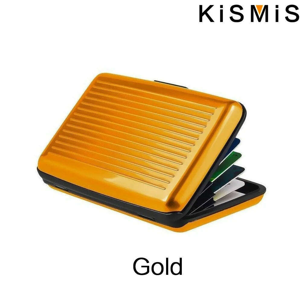 KISMIS RFID Metal Wallet and Business ID Credit Card Women Men Business ID Credit Card,Protector Wallet Card Holder Package Box - KIMLUD