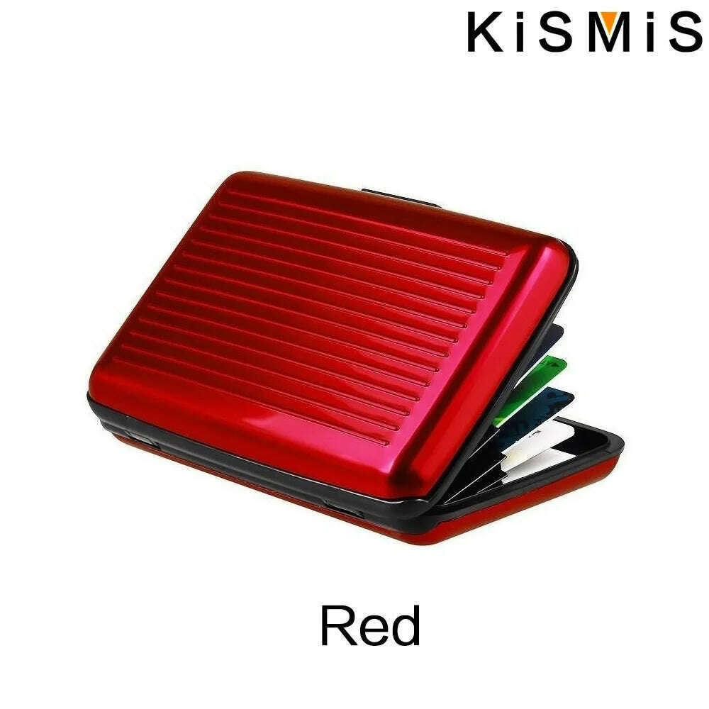 KISMIS RFID Metal Wallet and Business ID Credit Card Women Men Business ID Credit Card,Protector Wallet Card Holder Package Box - KIMLUD