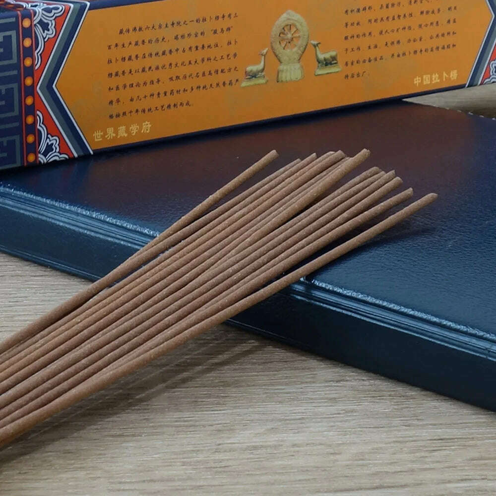 Labrang Monastery Tibetan Incense Sticks,Handmade Tibetan Medicine Health Incense,Home Meditation Aromatherapy - KIMLUD