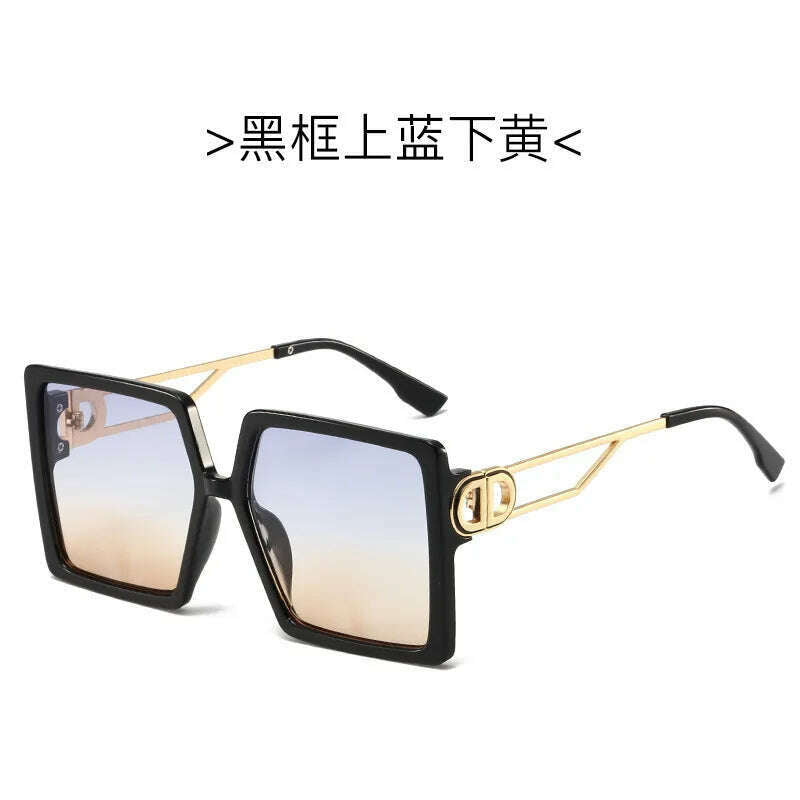 KIMLUD, large square frame sunglasse metal square sunglasses men and women fashion casual sunglasses large frame thin for sunglasses men, C2 / other, KIMLUD APPAREL - Womens Clothes