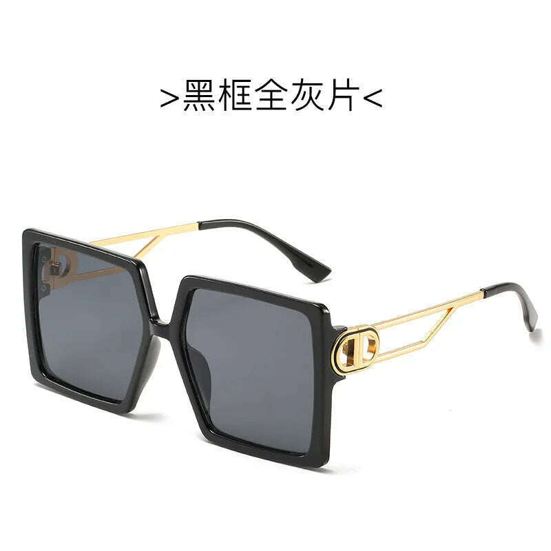 KIMLUD, large square frame sunglasse metal square sunglasses men and women fashion casual sunglasses large frame thin for sunglasses men, C1 / other, KIMLUD APPAREL - Womens Clothes