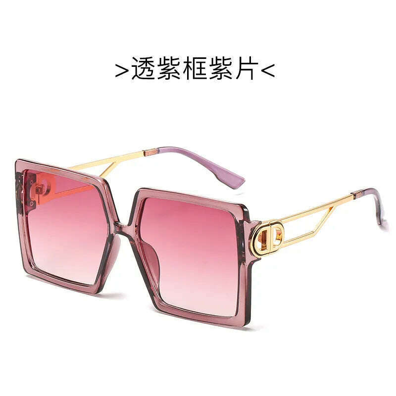 KIMLUD, large square frame sunglasse metal square sunglasses men and women fashion casual sunglasses large frame thin for sunglasses men, C6 / other, KIMLUD APPAREL - Womens Clothes