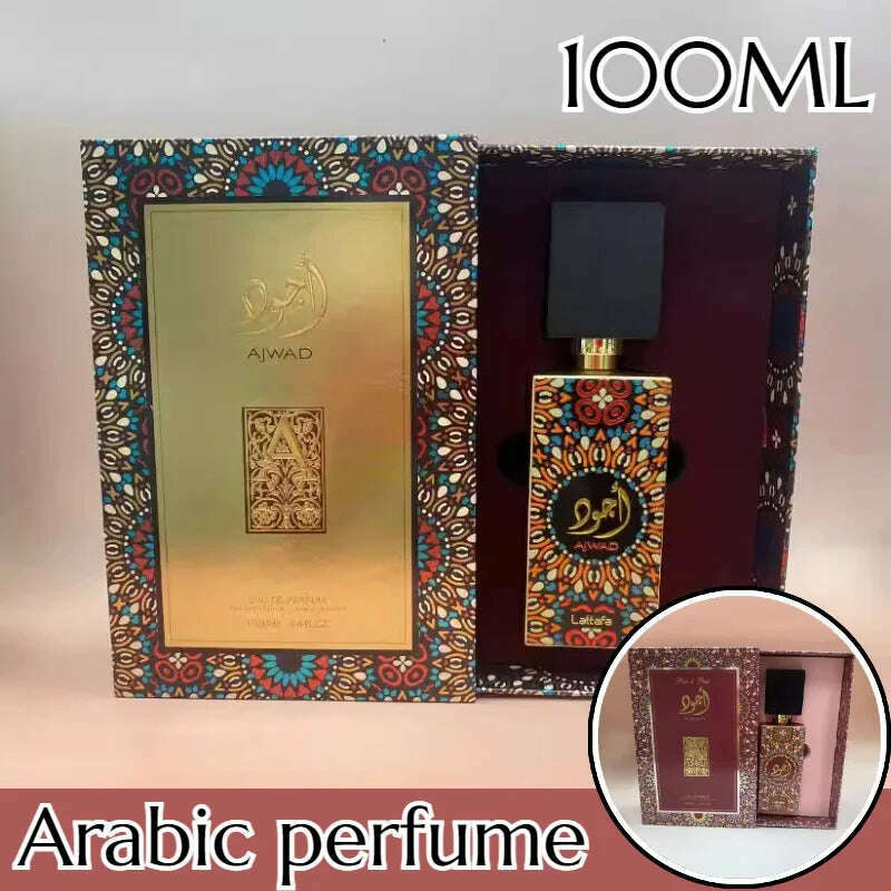 Lattafa AJWAD perfumes Arab Middle East Dubai men and women perfume high-end gift box packaging 100ml - KIMLUD