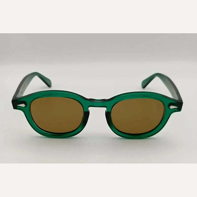 KIMLUD, Lemtosh Sunglasses Man Johnny Depp Polarized Sun Glasses Woman Luxury Brand Vintage Acetate Frame Blue Night Vision Goggles, C19 / CHINA / With Box Large, KIMLUD Womens Clothes