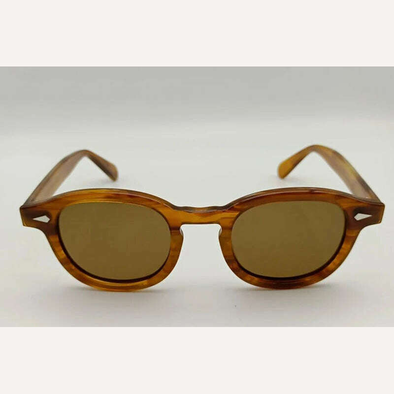 KIMLUD, Lemtosh Sunglasses Man Johnny Depp Polarized Sun Glasses Woman Luxury Brand Vintage Acetate Frame Blue Night Vision Goggles, C14 / CHINA / No Box Medium, KIMLUD Womens Clothes