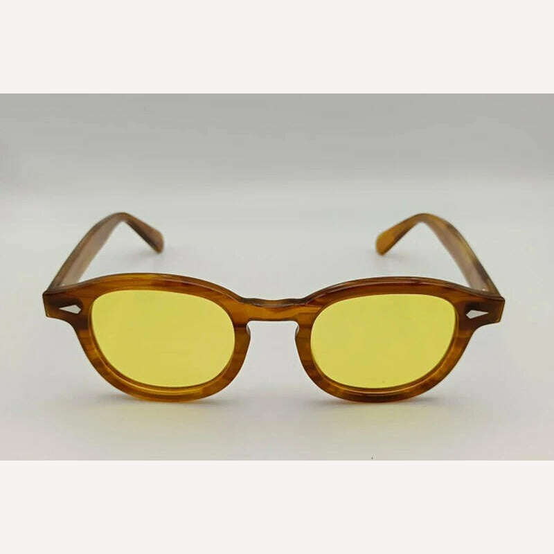 KIMLUD, Lemtosh Sunglasses Man Johnny Depp Polarized Sun Glasses Woman Luxury Brand Vintage Acetate Frame Blue Night Vision Goggles, C13 Night Vision / CHINA / With Box Small, KIMLUD Womens Clothes