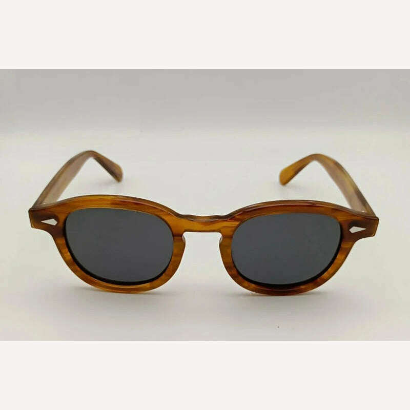 KIMLUD, Lemtosh Sunglasses Man Johnny Depp Polarized Sun Glasses Woman Luxury Brand Vintage Acetate Frame Blue Night Vision Goggles, C15 / CHINA / With Box Large, KIMLUD Womens Clothes