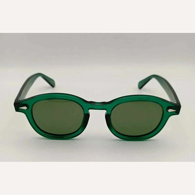 KIMLUD, Lemtosh Sunglasses Man Johnny Depp Polarized Sun Glasses Woman Luxury Brand Vintage Acetate Frame Blue Night Vision Goggles, C16 / CHINA / With Box Small, KIMLUD Womens Clothes