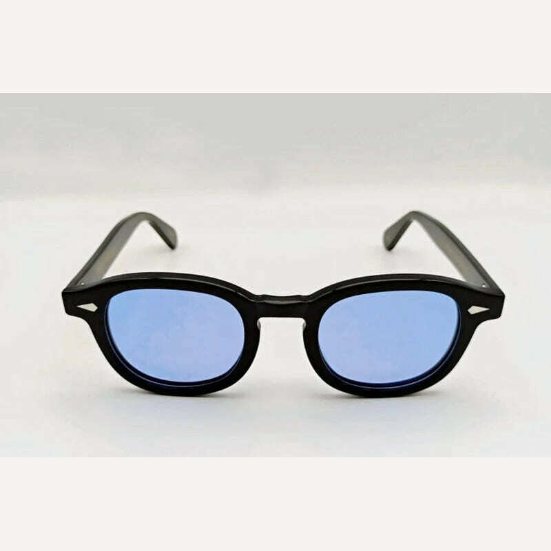 KIMLUD, Lemtosh Sunglasses Man Johnny Depp Polarized Sun Glasses Woman Luxury Brand Vintage Acetate Frame Blue Night Vision Goggles, C7 Night Vision / CHINA / With Box Small, KIMLUD Womens Clothes
