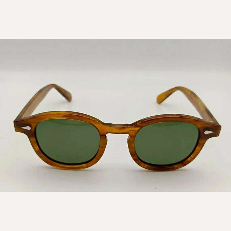 KIMLUD, Lemtosh Sunglasses Man Johnny Depp Polarized Sun Glasses Woman Luxury Brand Vintage Acetate Frame Blue Night Vision Goggles, C11 / CHINA / With Box Large, KIMLUD Womens Clothes