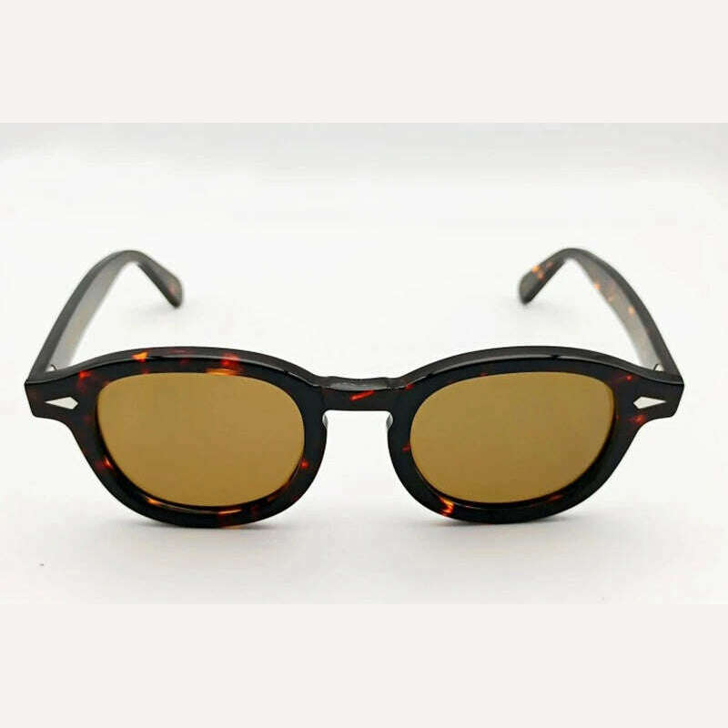 KIMLUD, Lemtosh Sunglasses Man Johnny Depp Polarized Sun Glasses Woman Luxury Brand Vintage Acetate Frame Blue Night Vision Goggles, C4 / CHINA / With Box Small, KIMLUD Womens Clothes