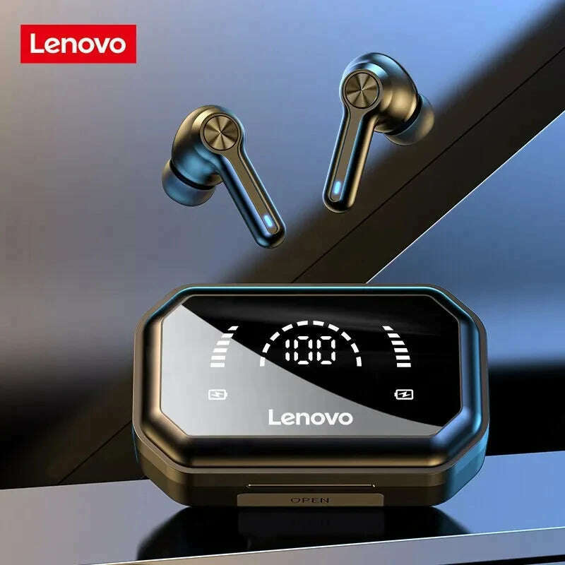 KIMLUD, Lenovo LP3 Pro Earphones TWS Bluetooth 5.0 Wireless HIFI Music Headset Gaming Earbuds Display 1200mAh Battery Headphones, LP3 Pro Black, KIMLUD APPAREL - Womens Clothes