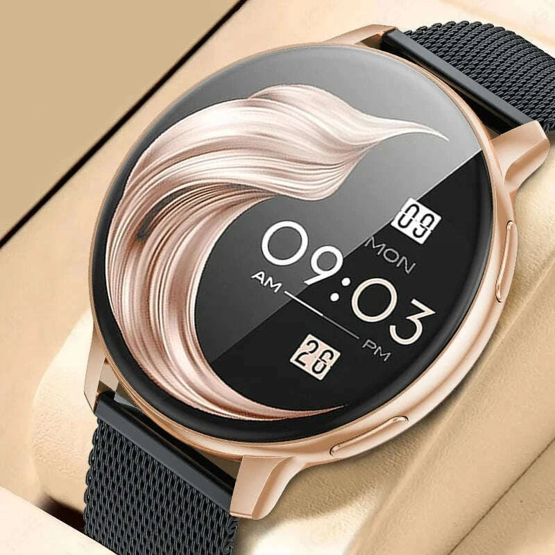 LIGE Bluetooth Call Smart Watch Women Custom Dial Steel Watches Men Sports Fitness Tracker Heart Rate Smartwatch For Android IOS - KIMLUD