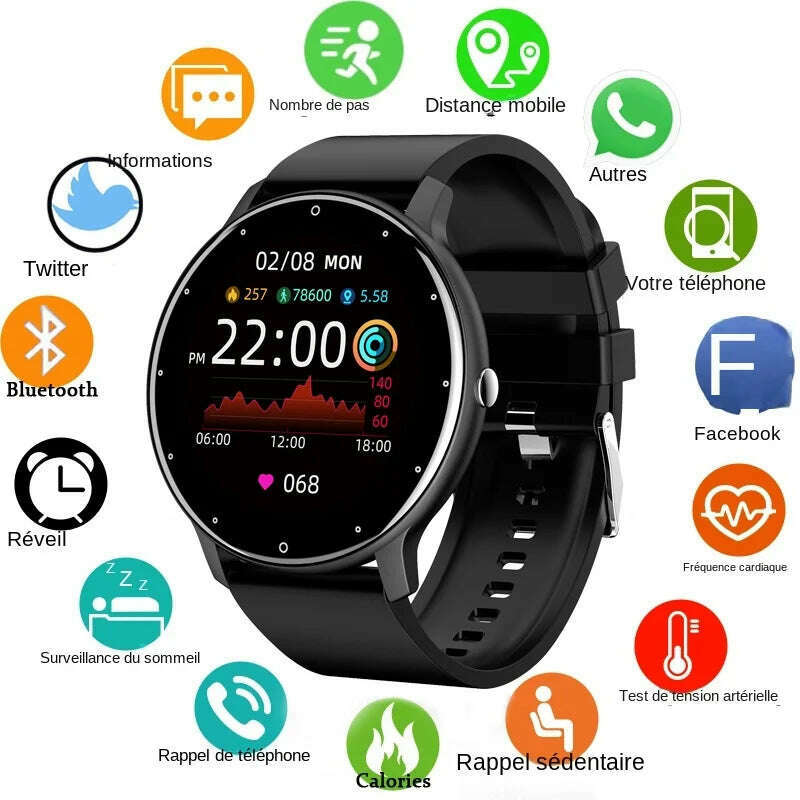 LIGE New Smart Watch Women Men Lady Sport Fitness Smartwatch Sleep Heart Rate Monitor Waterproof Men‘s Watches For IOS Android - KIMLUD