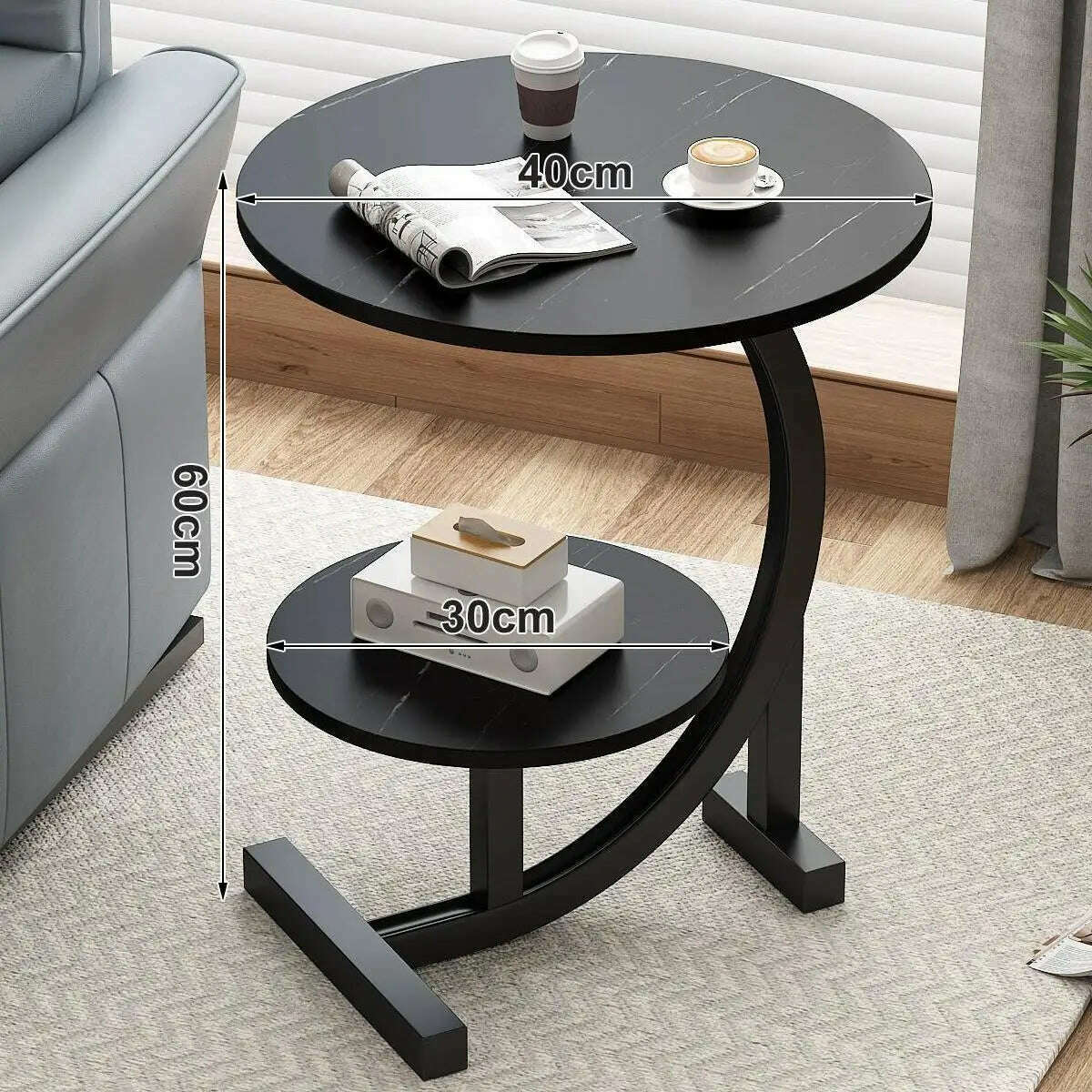 KIMLUD, Light luxury small coffee table, simple and modern side table, bedside small table, small unit type side table,End Tables, B, KIMLUD APPAREL - Womens Clothes