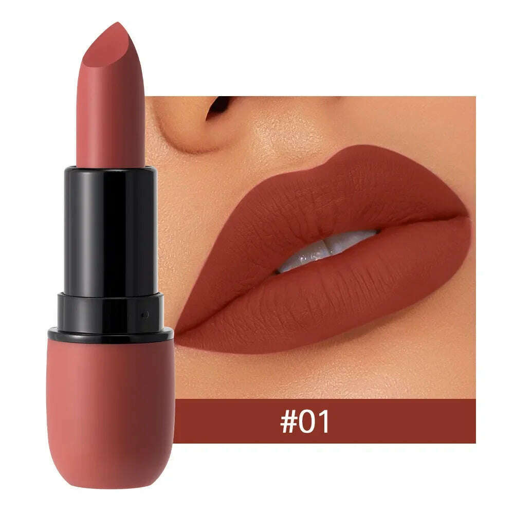 KIMLUD, Lip Glaze 6 Colors Moisture Lipstick Waterproof Non-stick Cup Lipstick 1pcs Velvet Matte Lipstick Cosmetics Soft Fog Lip Gloss, 01, KIMLUD APPAREL - Womens Clothes