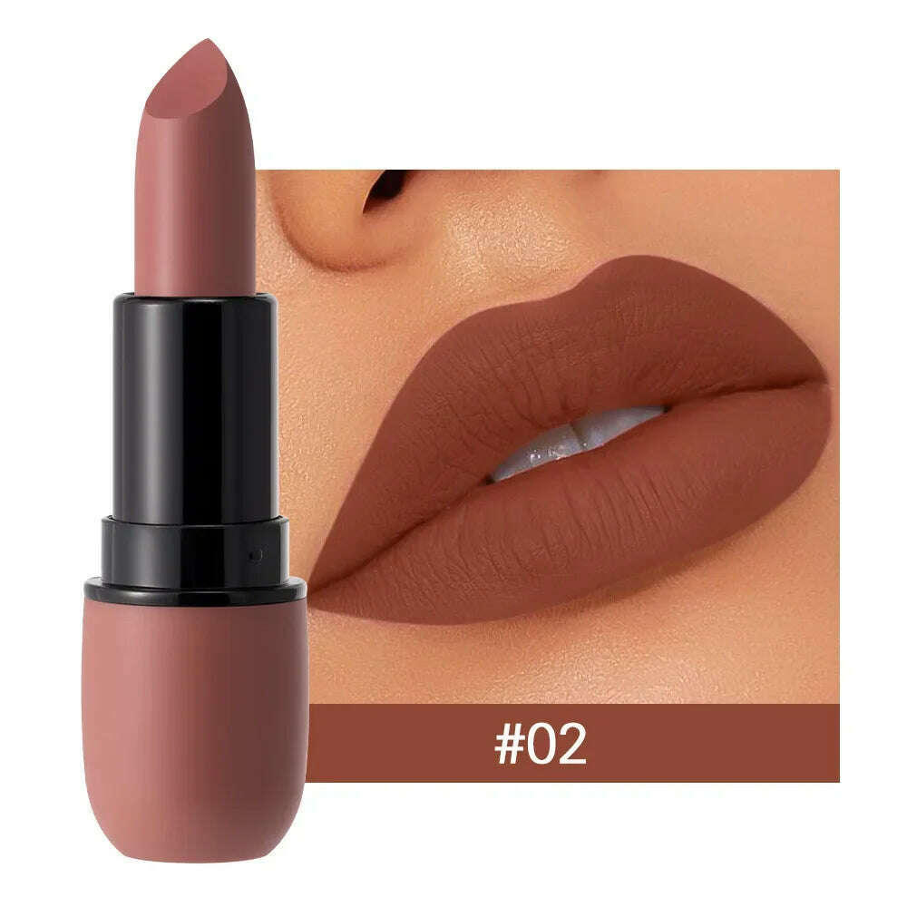 KIMLUD, Lip Glaze 6 Colors Moisture Lipstick Waterproof Non-stick Cup Lipstick 1pcs Velvet Matte Lipstick Cosmetics Soft Fog Lip Gloss, 02, KIMLUD APPAREL - Womens Clothes