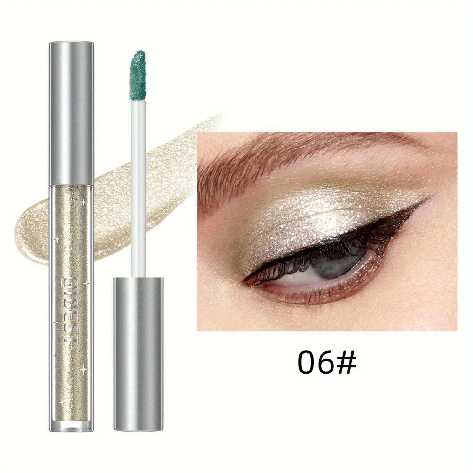 KIMLUD, Liquid Eyeshadow Sticker Cosmetics Shadows Pencil Eyeliner Quick-drying Glitter Shimmer Eyeshadow Pen Outline Eye Makeup, 6, KIMLUD APPAREL - Womens Clothes