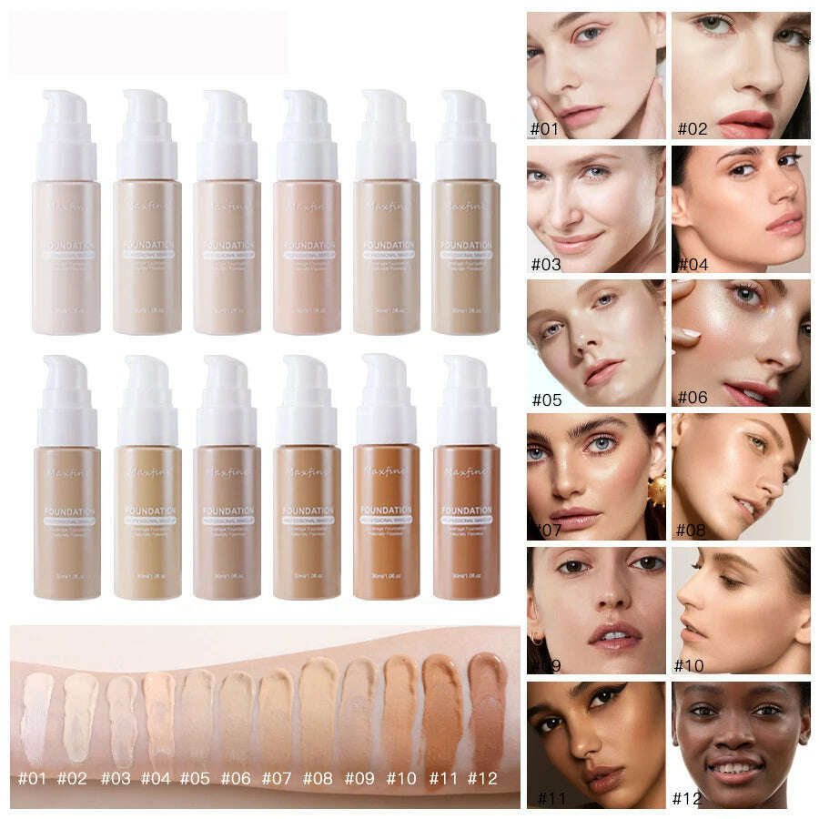 Liquid Foundation Effective Concealer Waterproof Sweat-resistant Makeup Professional Cosmetics - KIMLUD