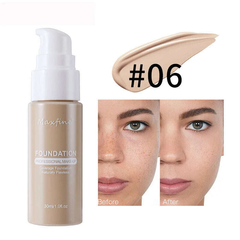 KIMLUD, Liquid Foundation Effective Concealer Waterproof Sweat-resistant Makeup Professional Cosmetics, 06, KIMLUD APPAREL - Womens Clothes