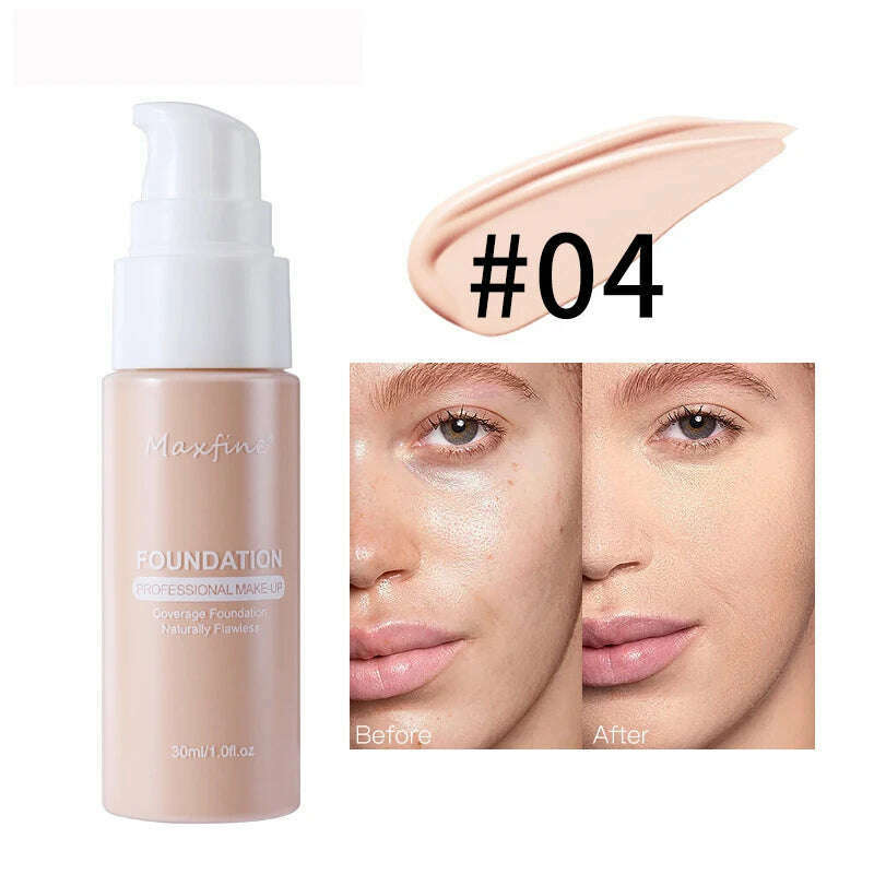 Liquid Foundation Effective Concealer Waterproof Sweat-resistant Makeup Professional Cosmetics - KIMLUD