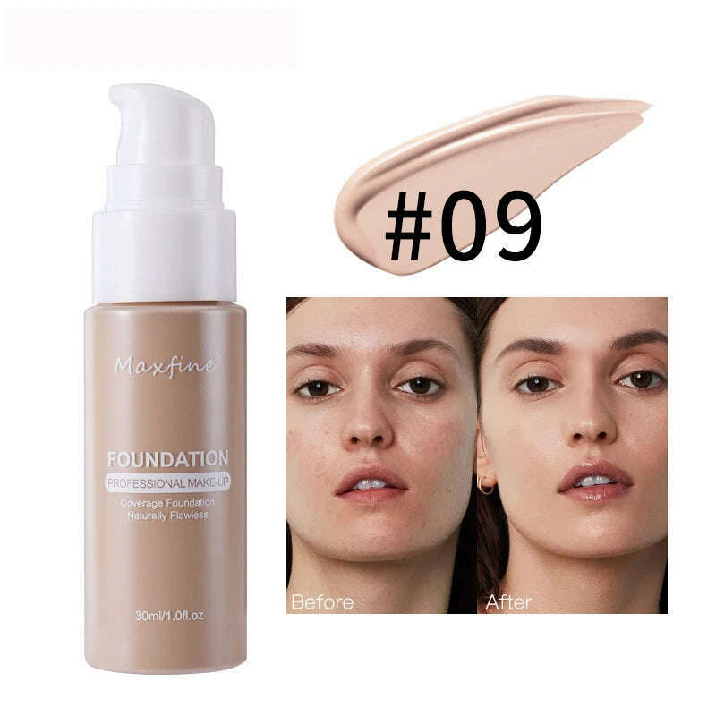 Liquid Foundation Effective Concealer Waterproof Sweat-resistant Makeup Professional Cosmetics - KIMLUD