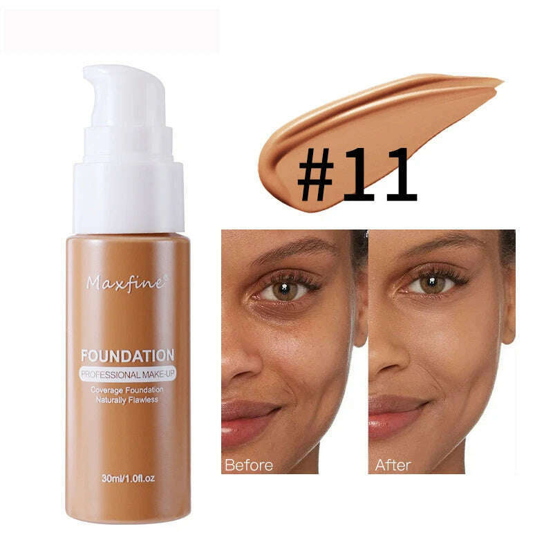 Liquid Foundation Effective Concealer Waterproof Sweat-resistant Makeup Professional Cosmetics - KIMLUD