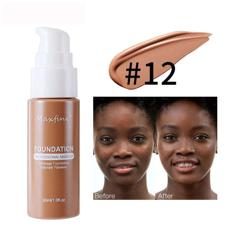 Liquid Foundation Effective Concealer Waterproof Sweat-resistant Makeup Professional Cosmetics - KIMLUD