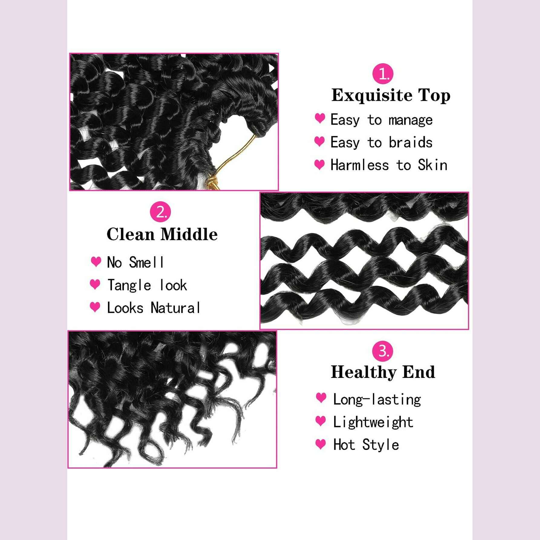 KIMLUD, Long Passion Twist Hair (18,24 Inch) Water Wave Crochet Hair for Black Women Passion Twist Crochet Hair for Butterfly Locs 1 Pac, KIMLUD Womens Clothes