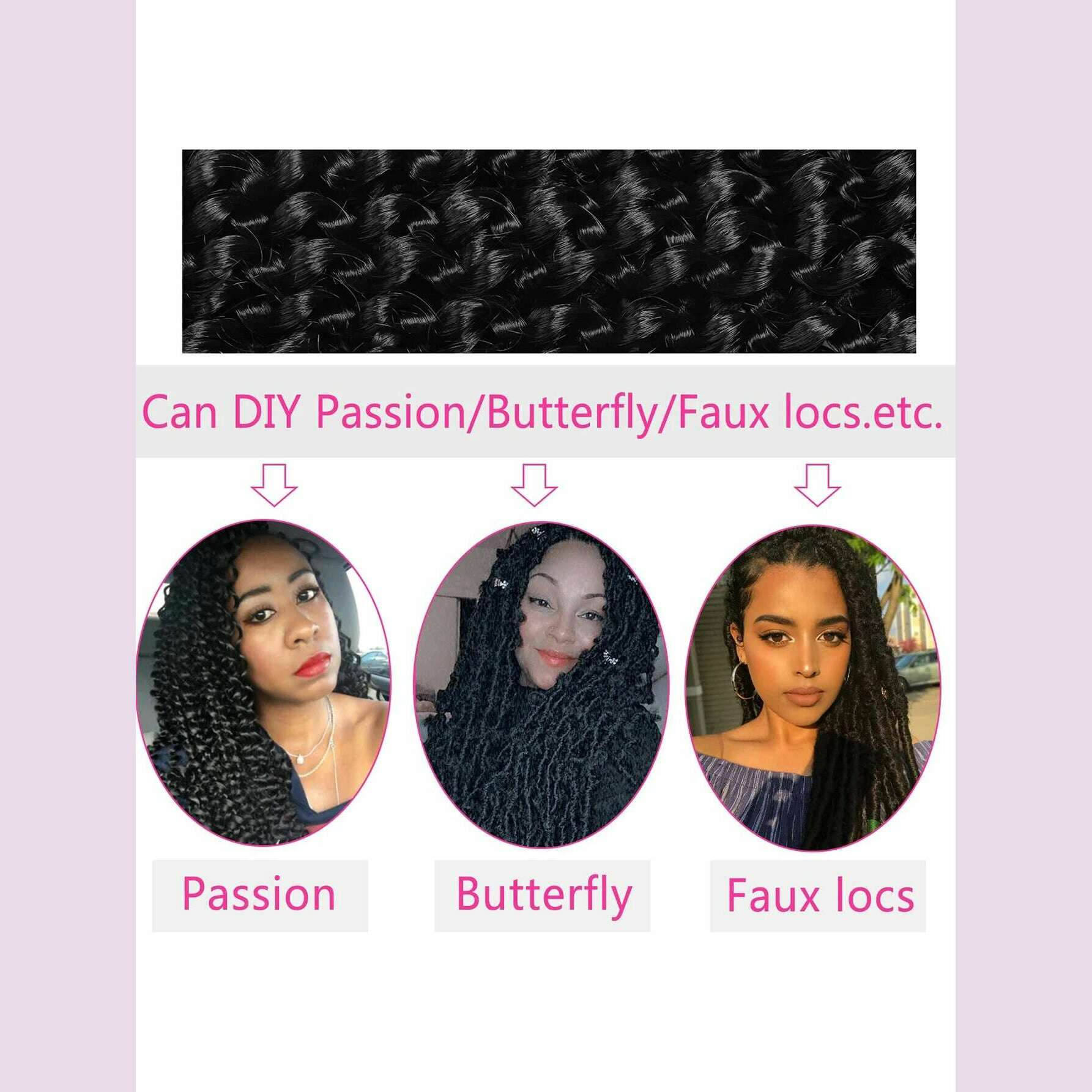 Long Passion Twist Hair (18,24 Inch) Water Wave Crochet Hair for Black Women Passion Twist Crochet Hair for Butterfly Locs 1 Pac - KIMLUD