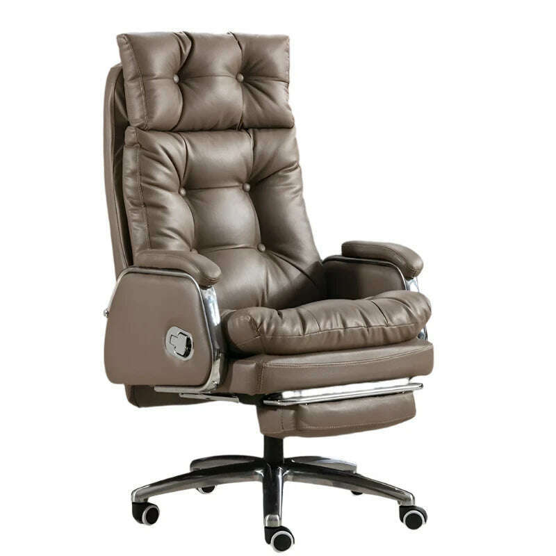 KIMLUD, Luxurious Leather Office Chair Massage Comfort Boss Home Executive Gaming Chair Bedroom Sillas De Oficina Office Furniture Girl, PU-leather, KIMLUD APPAREL - Womens Clothes