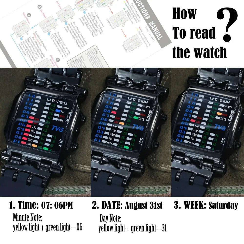 KIMLUD, Luxury Brand TVG Watches Men Fashion Rubber Strap LED Digital Watch Men Waterproof Sports Military Watches Relogios Masculino, KIMLUD Womens Clothes