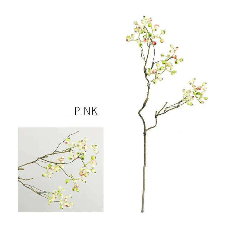 KIMLUD, Luxury Cranberry Fake flower home decor berries Christmas wedding table decoration flores artificiales blueberry, pink, KIMLUD APPAREL - Womens Clothes