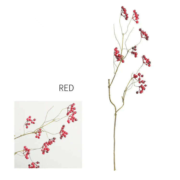 KIMLUD, Luxury Cranberry Fake flower home decor berries Christmas wedding table decoration flores artificiales blueberry, red, KIMLUD APPAREL - Womens Clothes