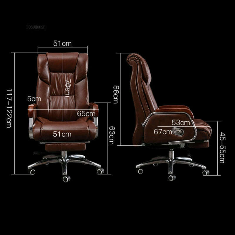 KIMLUD, Luxury High Back Office Chairs with Massage Comfortable Ergonomic Recliner Home Office Boss Chairs High-end Lifting Swivel Chair, KIMLUD Womens Clothes